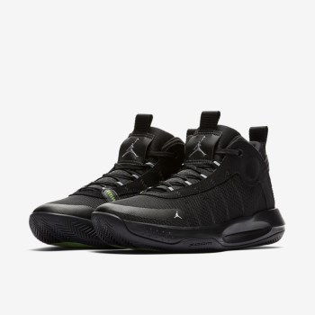 Nike Jordan Jumpman 2020 - Férfi Jordan Cipő - Fekete/Sötét Szürke/Zöld/Metal Titán